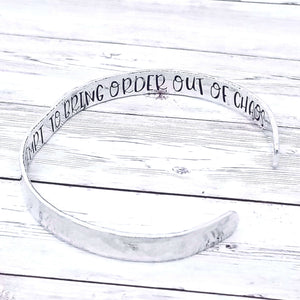 Hammered Silver Bracelet, Custom Cuff Bracelet, Silver Cuff Bracelet, Bracelet Cuff, Inspirational Bracelet Cuff, Bracelet Gift, Custom Gift