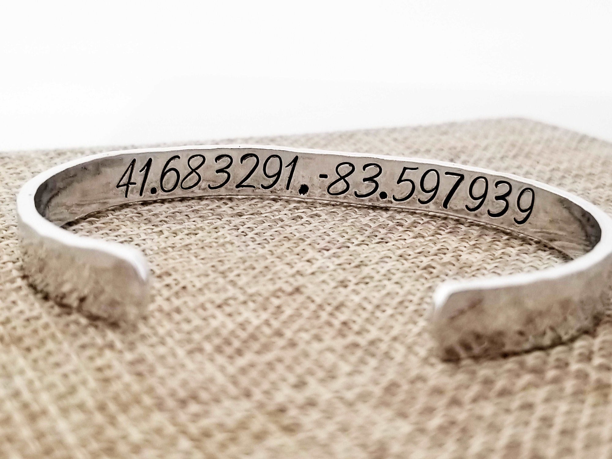 Hammered Silver Bracelet, Custom Cuff Bracelet, Silver Cuff Bracelet, Bracelet Cuff, Inspirational Bracelet Cuff, Bracelet Gift, Custom Gift