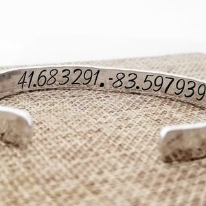 Hammered Silver Bracelet, Custom Cuff Bracelet, Silver Cuff Bracelet, Bracelet Cuff, Inspirational Bracelet Cuff, Bracelet Gift, Custom Gift