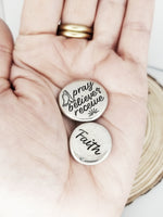 Prayer Stone, Prayer Token, Pocket Pebbles, Manifestation Reminder, Worry Stone, Pewter Pocket Pebble, Affirmations Token