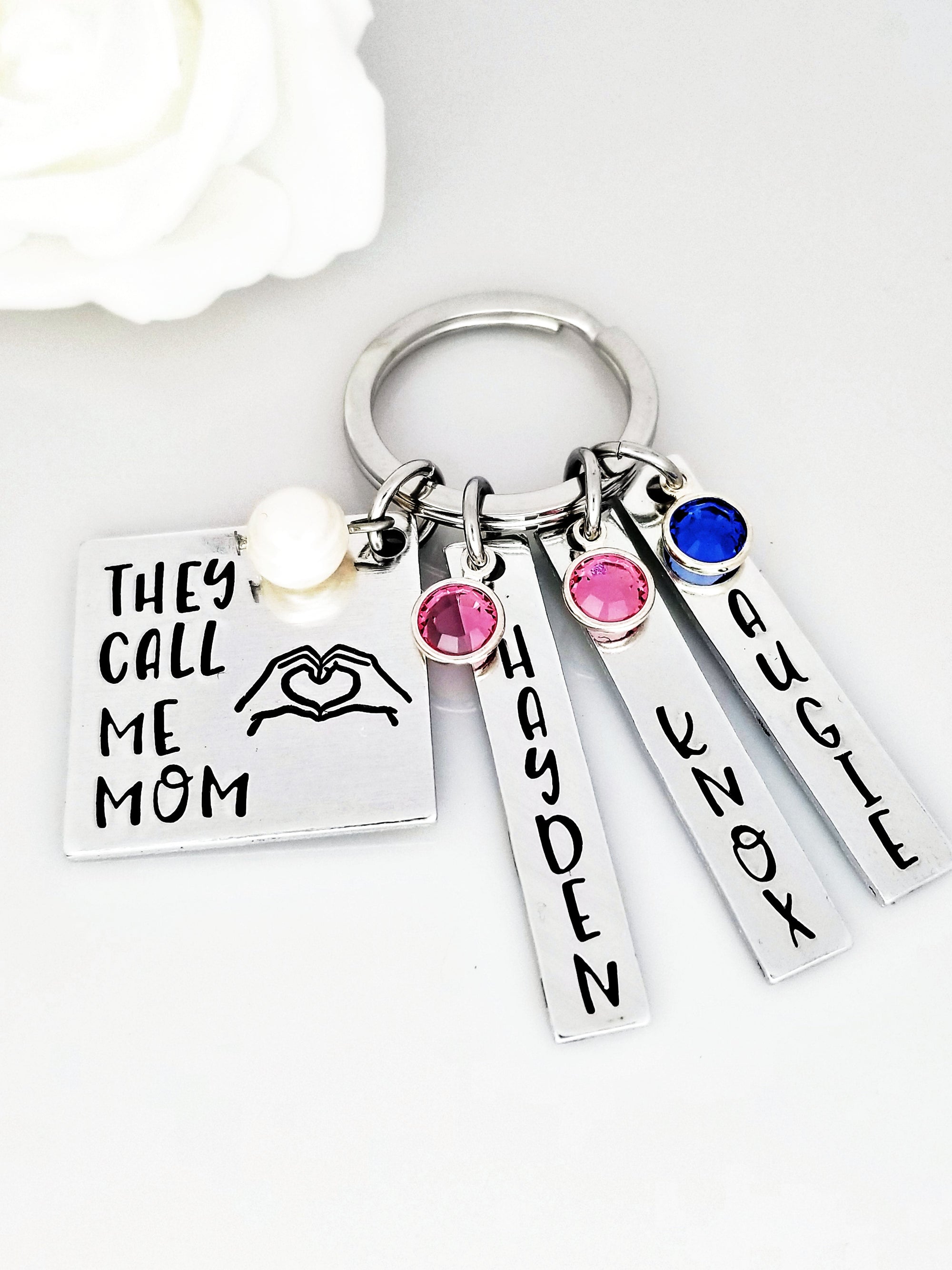 They Call Me Mom, Mom Keychains, Mom Gift, Gift from the kids, Mothers day, Mothers Gift, Mama Gift, Mother Gift, Gift from kids, Custom mom