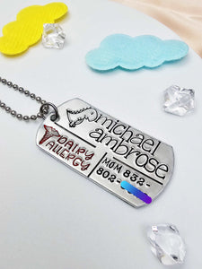 Child Allergy Necklace, Medical Alert, Allergies Warning, ID Necklace for kids going to school, Kids Allergy, Peanut Allergy