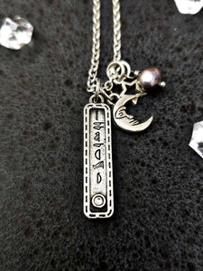 Heiroglyph Necklace, Egyptian Name Necklace, Egyptian Hieroglyphics Jewelry, Custom Hand Stamped Jewelry, Pewter Necklace