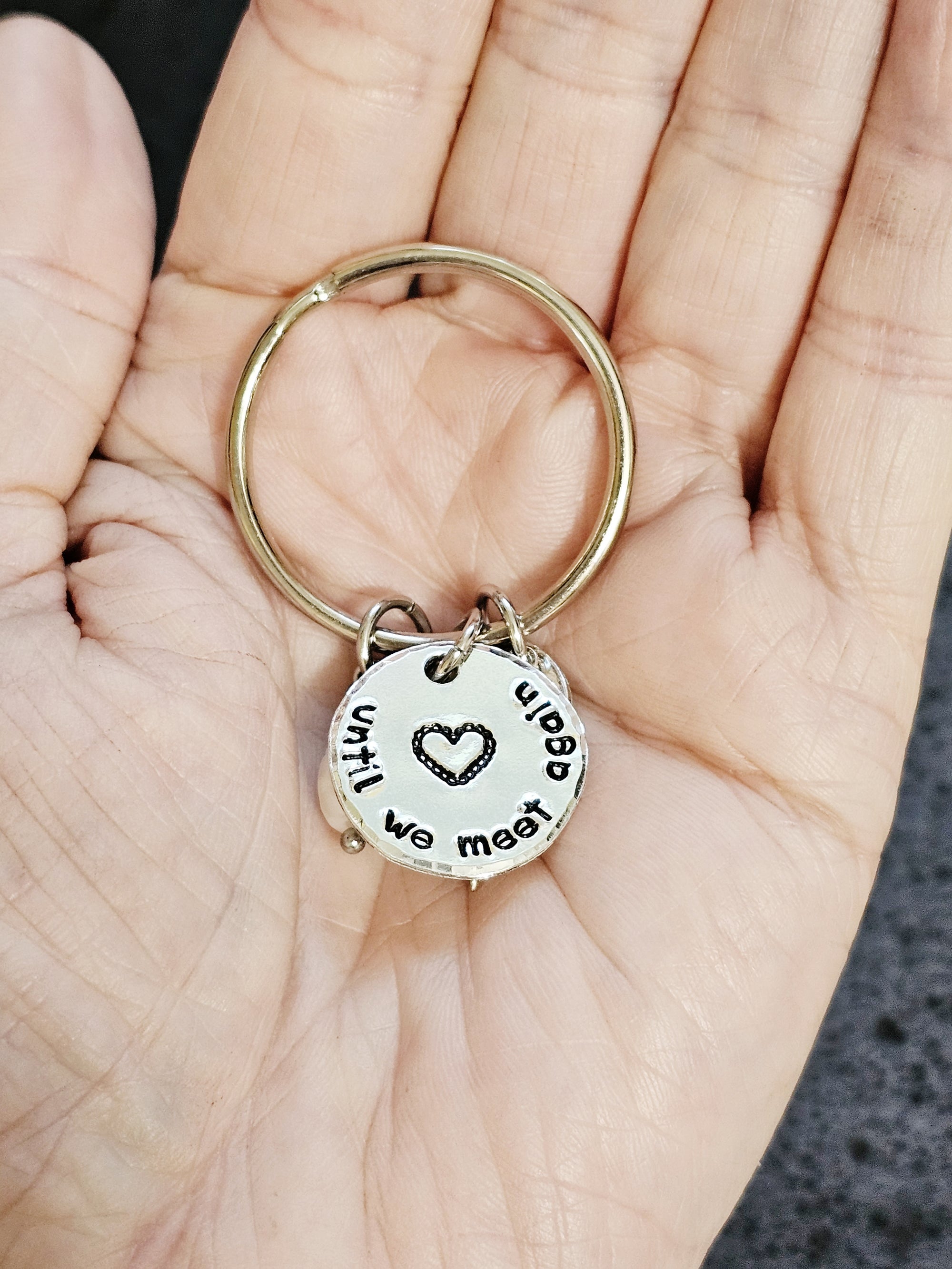 Until We Meet Again Memorial Keychain, Carry You With Me, Remembrance Jewelry, Hold You In My Heart, Hold You In Heaven