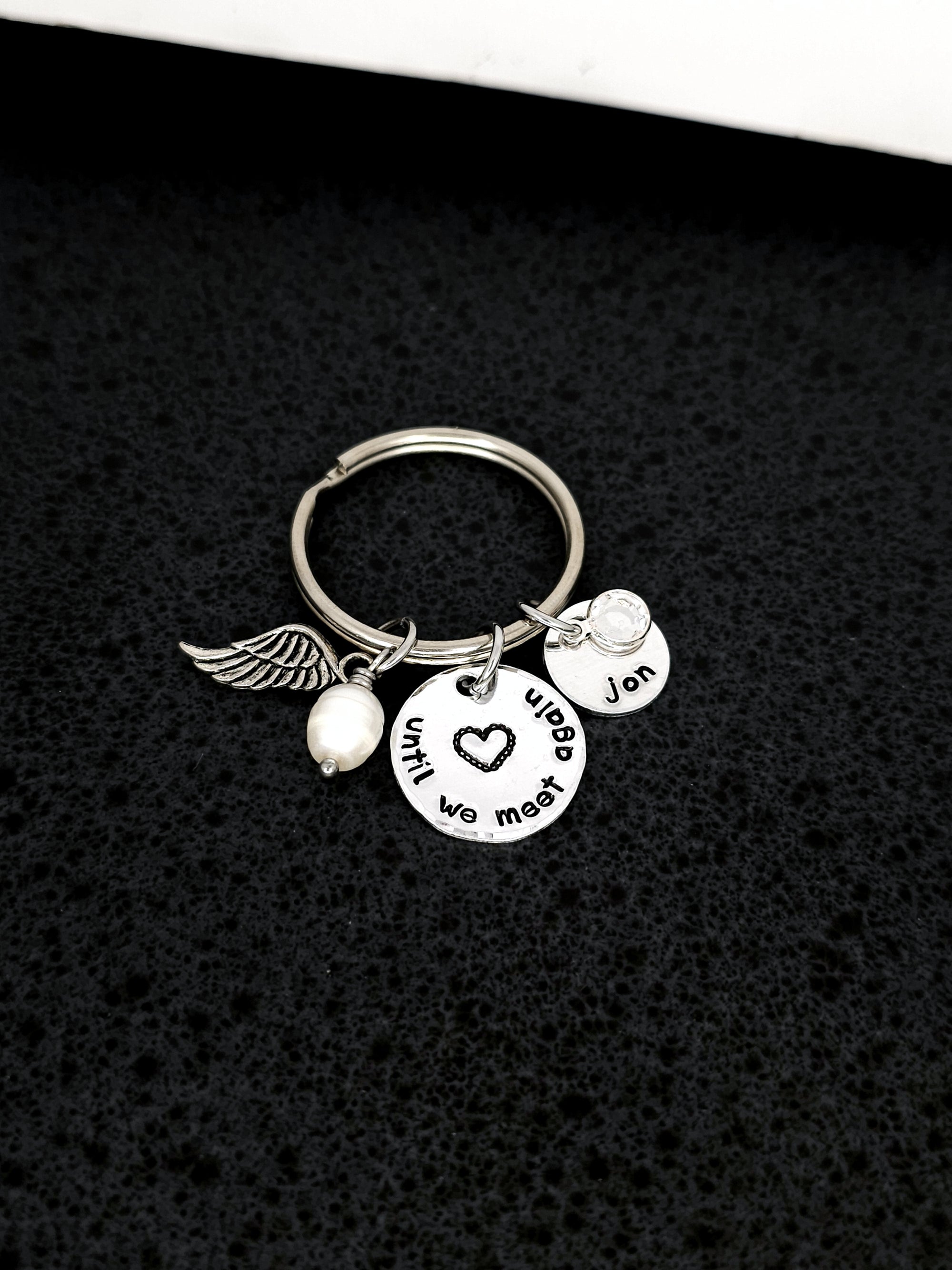 Until We Meet Again Memorial Keychain, Carry You With Me, Remembrance Jewelry, Hold You In My Heart, Hold You In Heaven