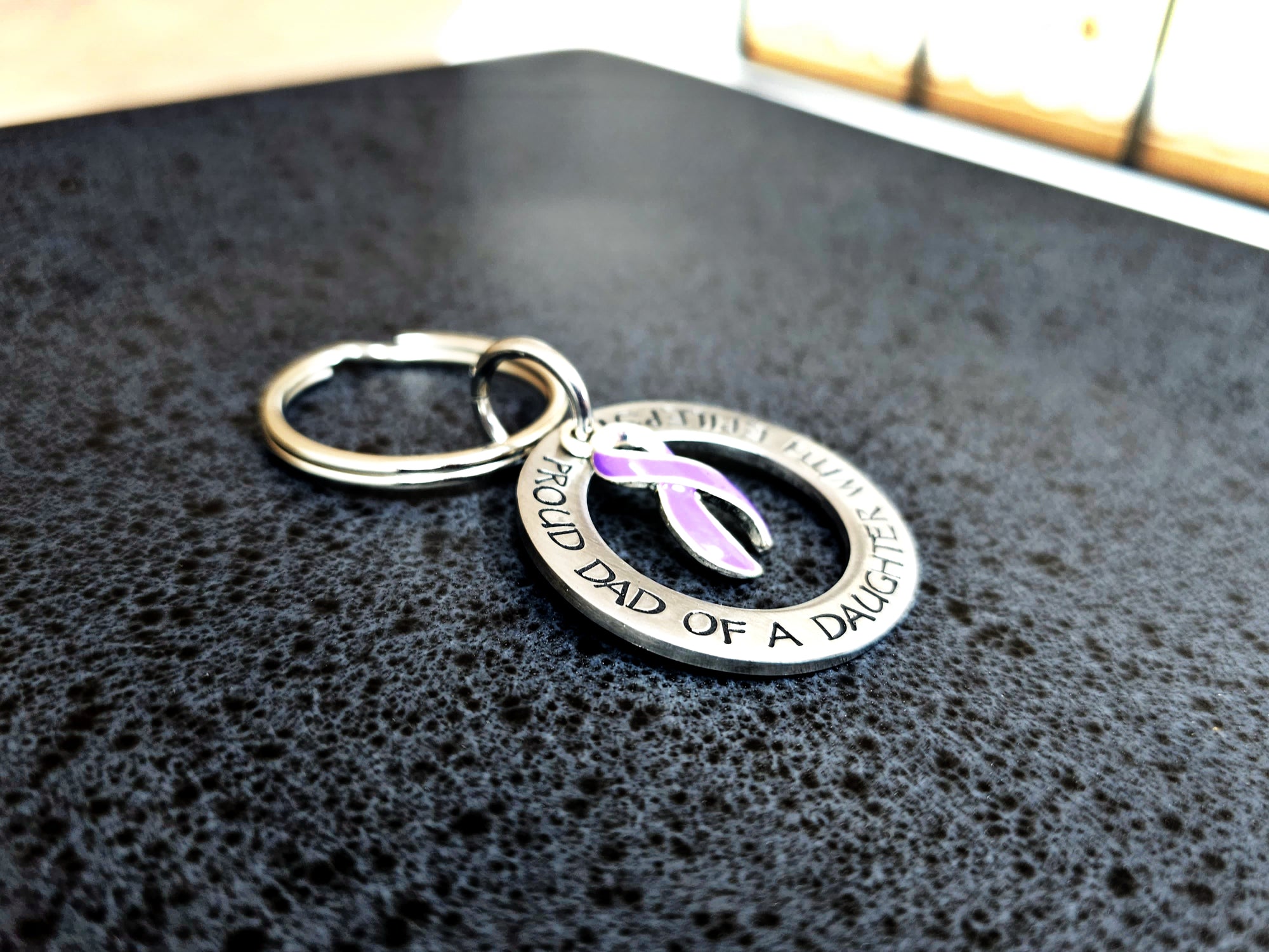 Proud Dad of a Daughter with Epilepsy, Father's Keychain Epilepsy, My Daughter Is My Hero, Epilepsy Awareness, Childhood Illness, Childhood Disease