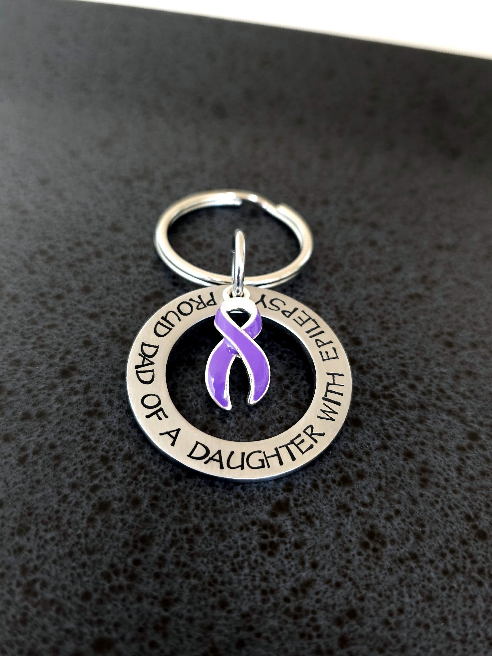 Proud Dad of a Daughter with Epilepsy, Father's Keychain Epilepsy, My Daughter Is My Hero, Epilepsy Awareness, Childhood Illness, Childhood Disease