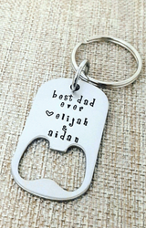 Best Dad Ever, Father's Bottle Opener Keychain, Gift for Dad,