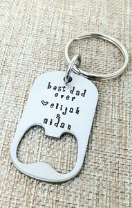 Best Dad Ever, Father's Bottle Opener Keychain, Gift for Dad,
