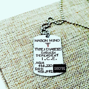 Child Allergy Necklace, Medical Alert, Allergies Warning, Allergy Bracelet, Kids Allergy, Peanut, Necklaces, HandmadeLoveStories, HandmadeLoveStories , [Handmade_Love_Stories], [Hand_Stamped_Jewelry], [Etsy_Stamped_Jewelry], [Etsy_Jewelry]
