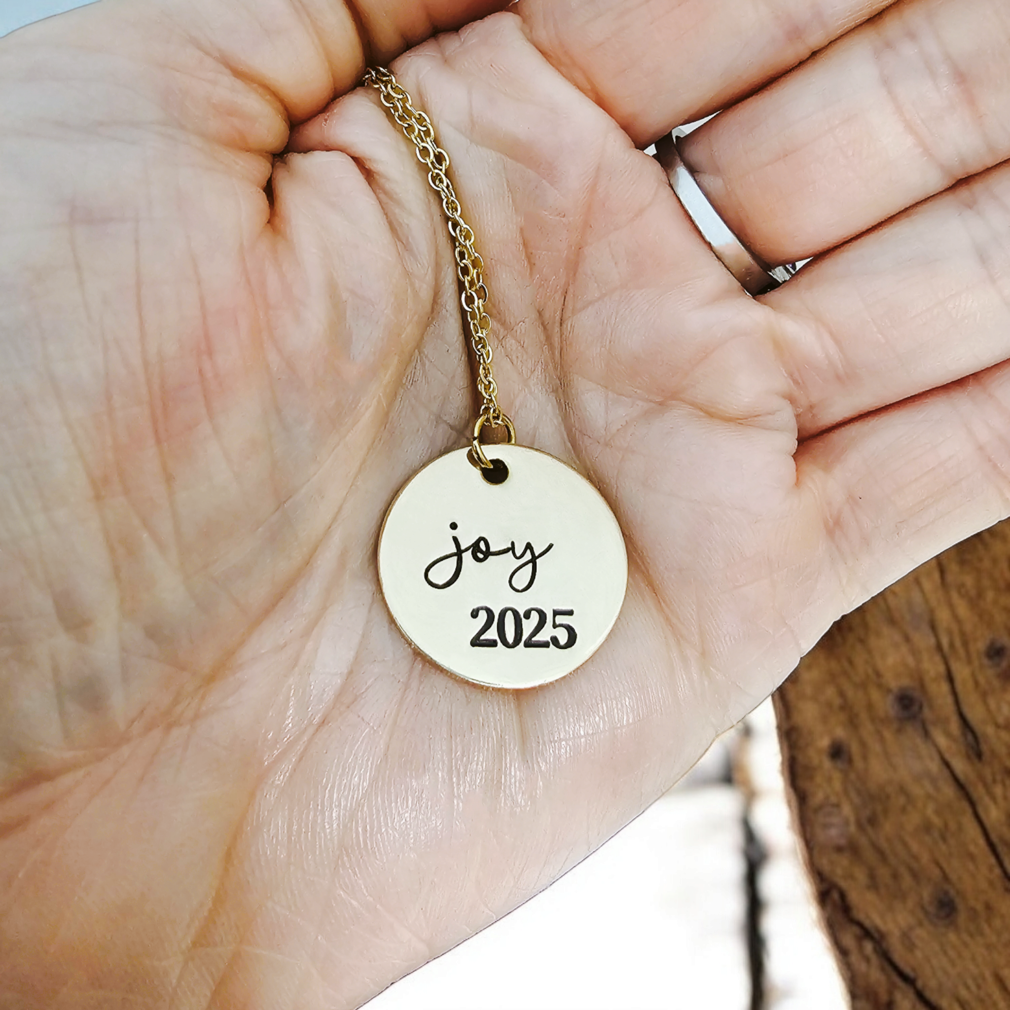 Intention Word, 2025 Affirmation, Intention for Year, 2025 Intention, Motivation Word, Inspiration Word, Gratitude Jewelry, Self Help