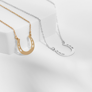 Personalized Stainless Steel Horseshoe Name Necklace
