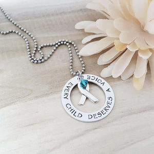 Every Child Deserves A Voice Necklace - Apraxia Awareness & Support - Apraxia of Speech, Necklaces, HandmadeLoveStories, HandmadeLoveStories , [Handmade_Love_Stories], [Hand_Stamped_Jewelry], [Etsy_Stamped_Jewelry], [Etsy_Jewelry]