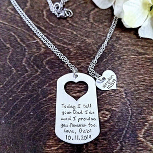 Personalized Gift Wedding, Wedding gift for step children, Step son gift, Step daughter gift, Necklaces, HandmadeLoveStories, HandmadeLoveStories , [Handmade_Love_Stories], [Hand_Stamped_Jewelry], [Etsy_Stamped_Jewelry], [Etsy_Jewelry]