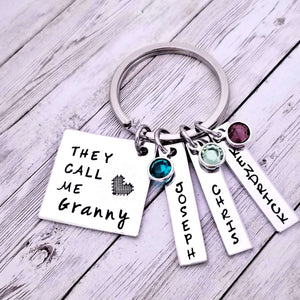 They Call Me Granny, Grandma Keychains, Grandmother Gift, Gift from the kids, Mothers day, Grandmothers Gift, Grandma Gift, Granny Gift