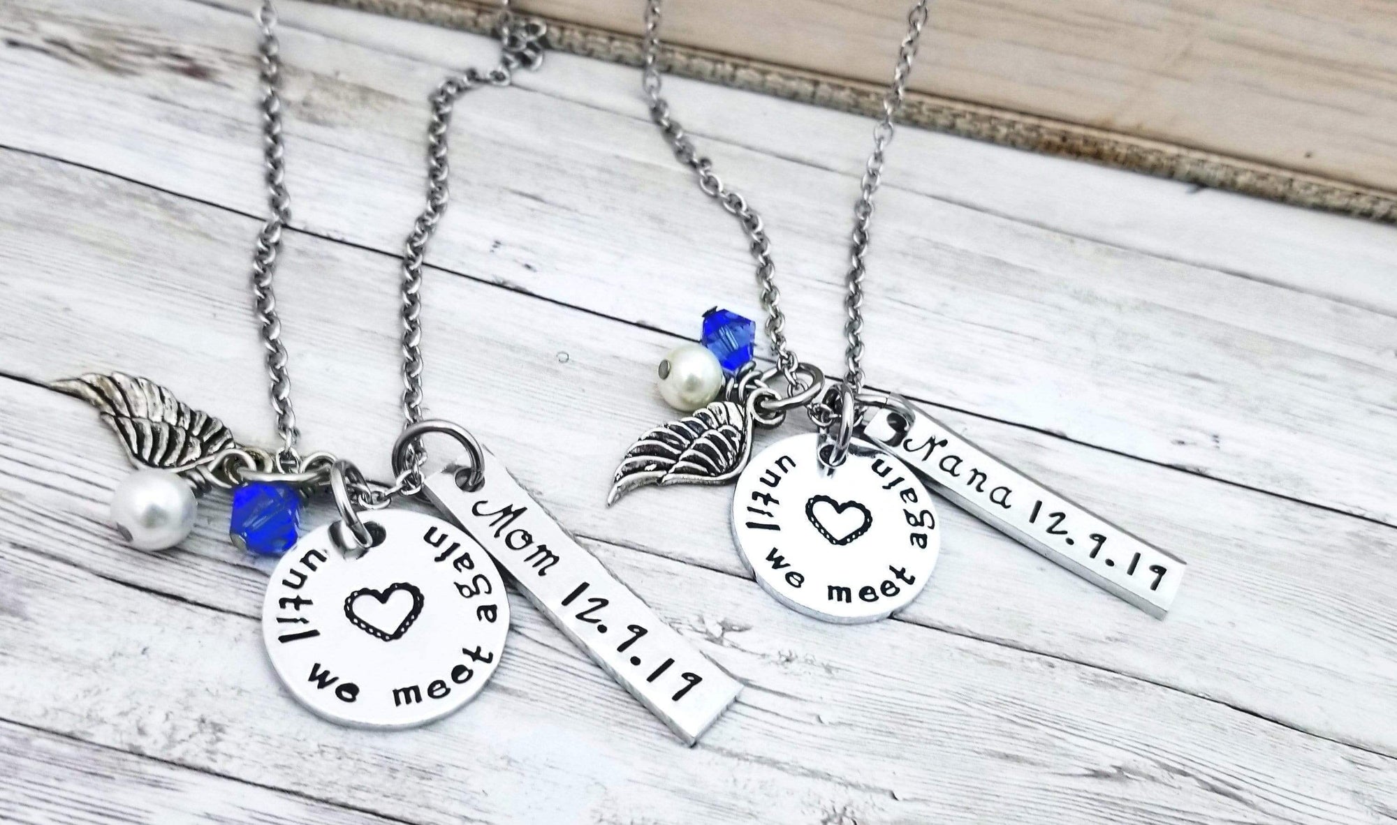 Until We Meet Again Necklace, Charm Memorial Necklace, Remembrance Jewelry