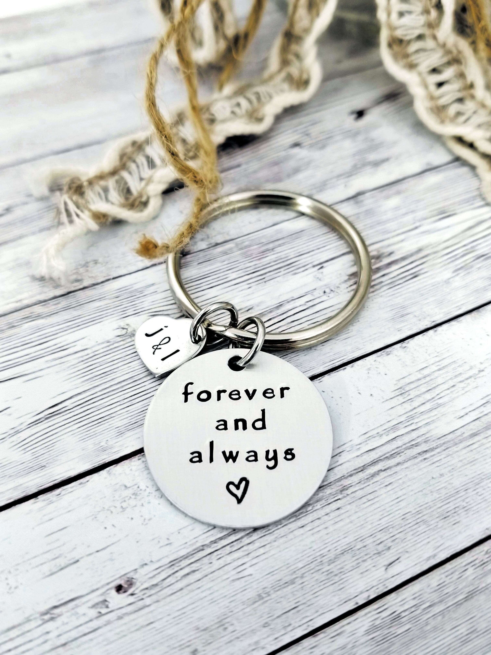 Forever and Always, Husband Gift, Boyfriend Gift, Anniversary Gift, Wedding Gift, Keychain Gift,