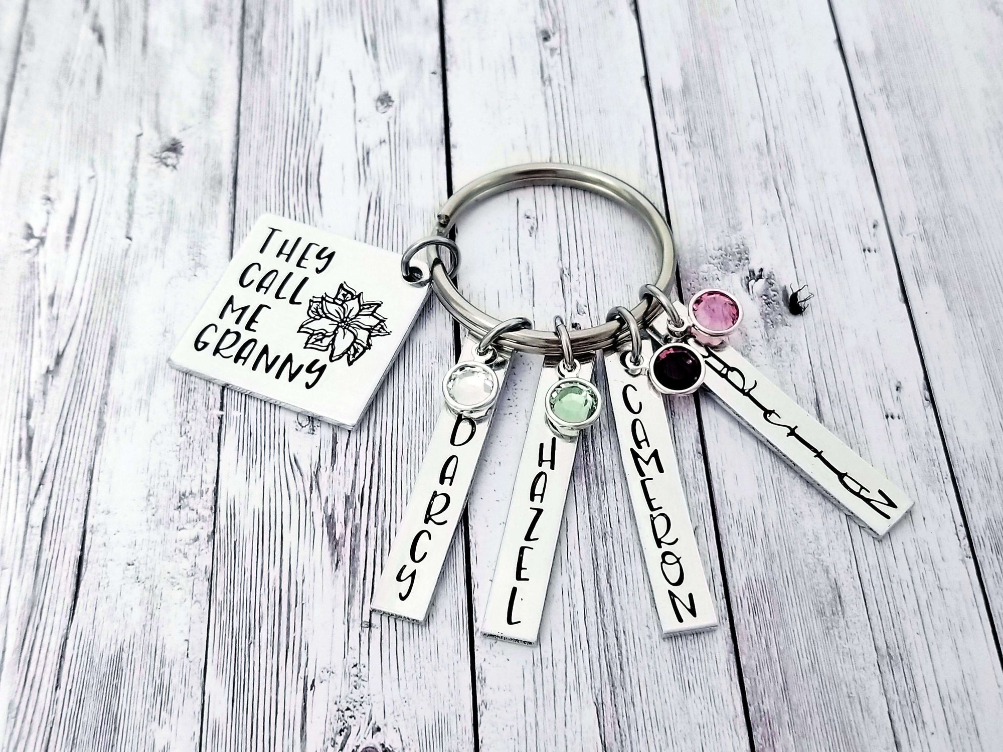 They Call Me Granny, Grandma Keychains, Grandmother Gift, Gift from the kids, Mothers day, Mothers Gift