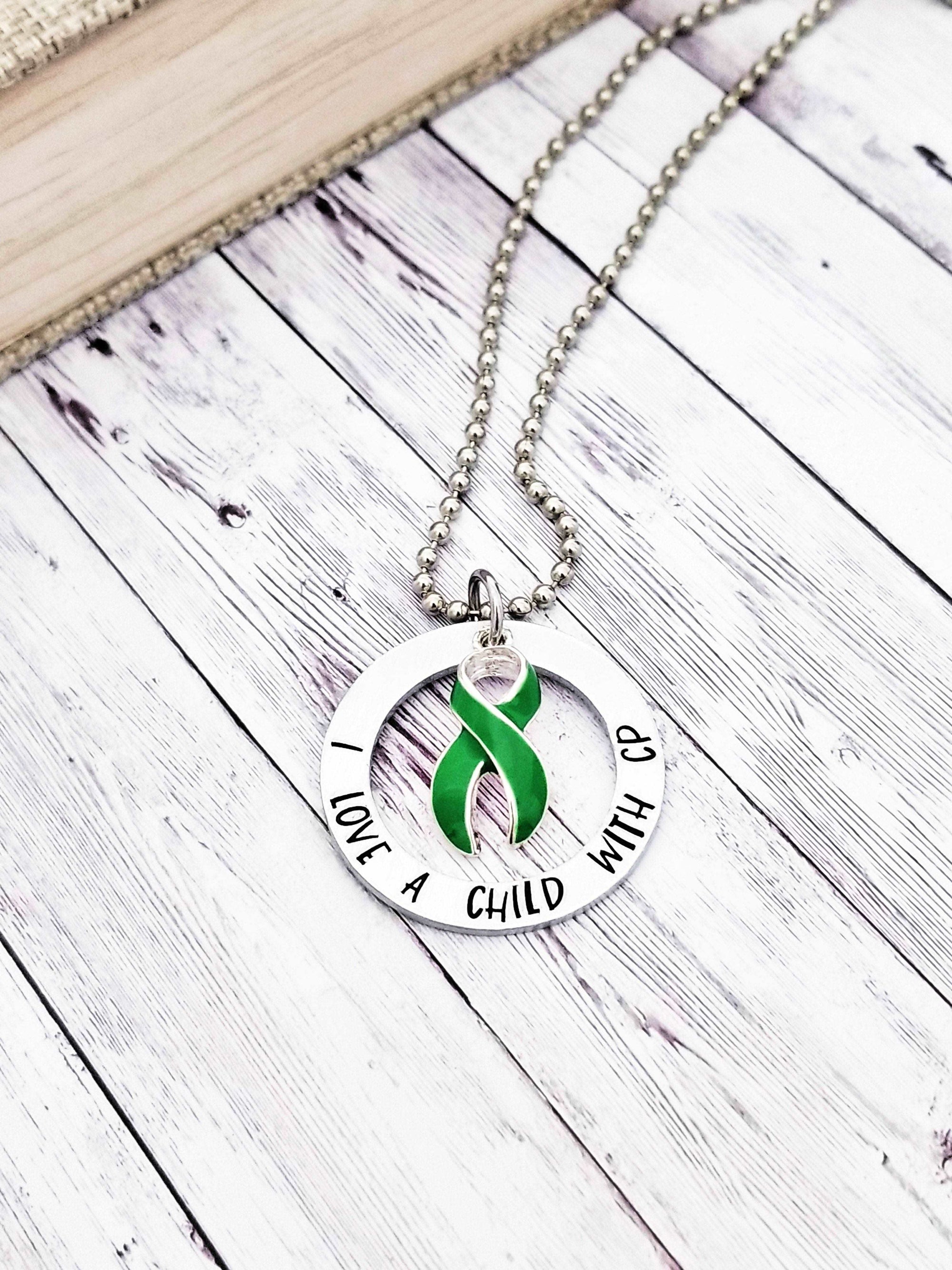 I Love a Child With CP Necklace, Cerebral Palsy Awareness, Cerebral Palsy Jewelry, CP Jewelry