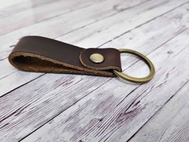 Add On Leather Strap Keychain Fob