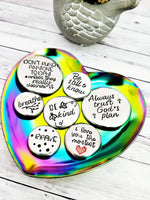 Pocket Pebbles, Manifestation Reminder, Love Token, Hand Stamped Worry Stone, Pewter Pocket Pebble, Strength Stone, Affirmations Token