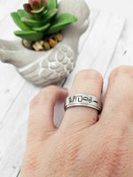 Heiroglyph Ring, Egyptian Name Ring, Egyptian Hieroglyphics Jewelry, Custom Hand Stamped Rings, Stainless Ring, Gifts for her, Gift for him