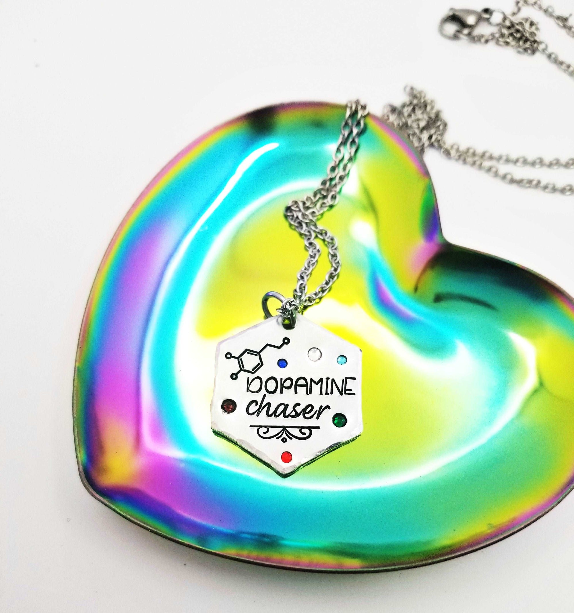 Dopamine Chaser Necklace, ADD Necklace, ADHD necklace, ADHD Jewelry, Dopamine Jewelry, Hypoallergenic Jewelry