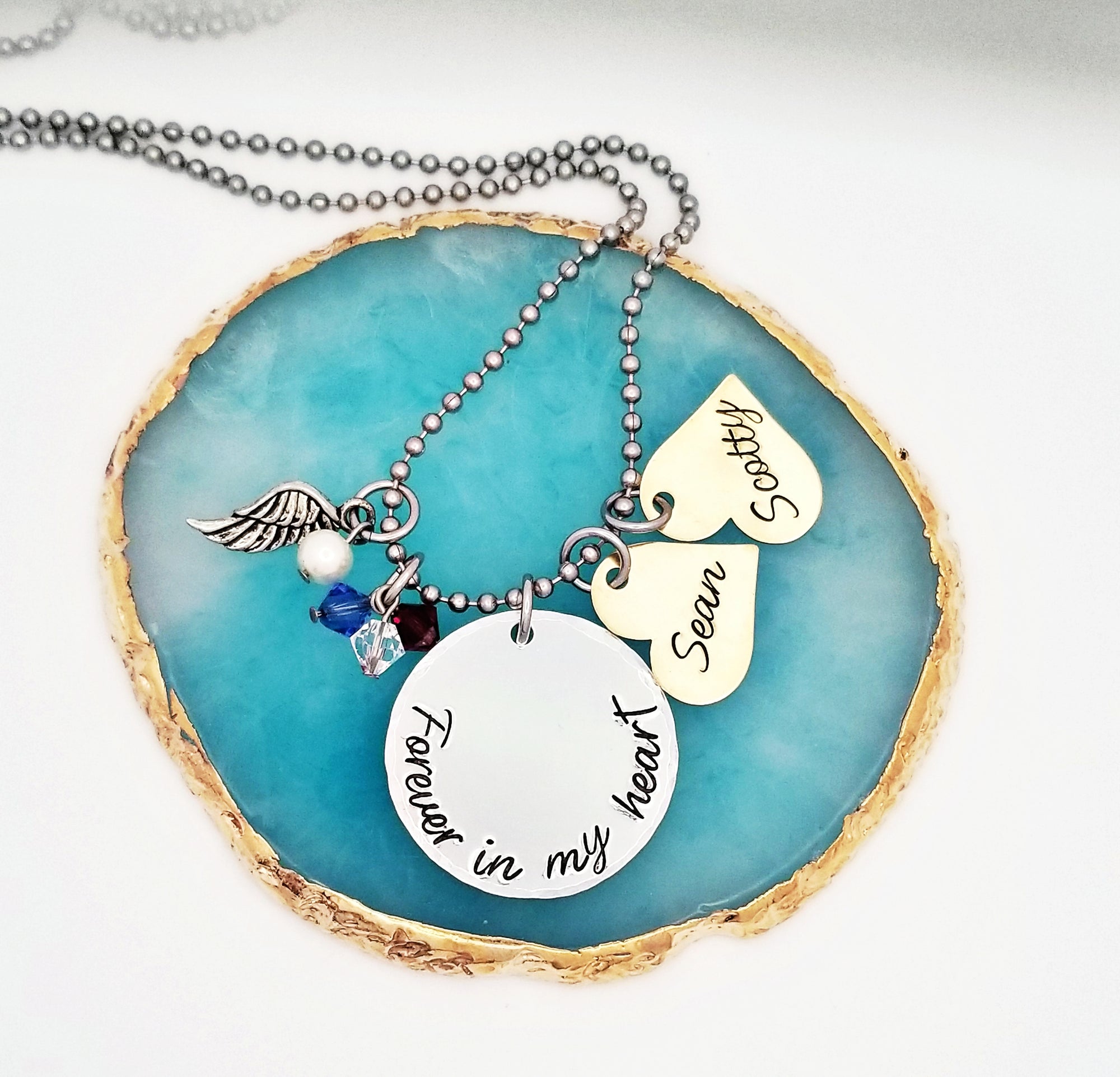Remembrance Jewelry, Heart Memorial Necklace, Until We Meet Again, Memory Necklace, Mourning Gift