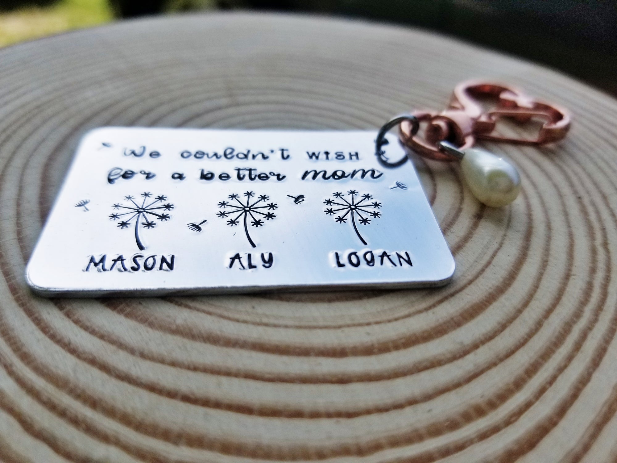 Mother's Day Gift, Couldn't Wish For A Better Mom, Dandelion Mom Gift, Mother Gift, Kids Names Gift, Floral Gift for Mom