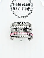 Stacking Name Rings, Custom Hand Stamped Rings, Personalized Gift, Eternity rings, Stainless Steel