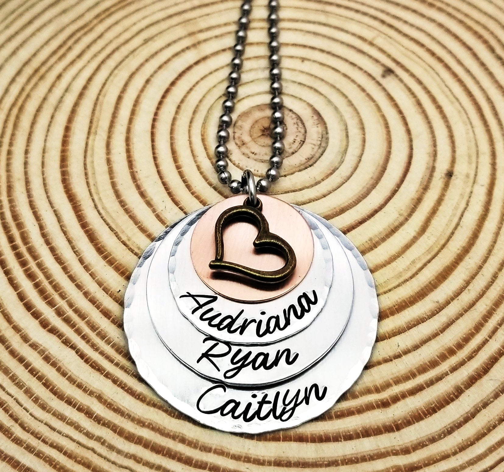 Stacked Mother's Necklace, Mother Necklace, Mom Necklace, Children's Names, Grandmother Necklace