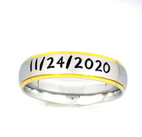 Custom Date Ring, Stainless Steel Name Ring, Custom Hand Stamped Rings, Stainless Ring, Gifts for her, Gift for him