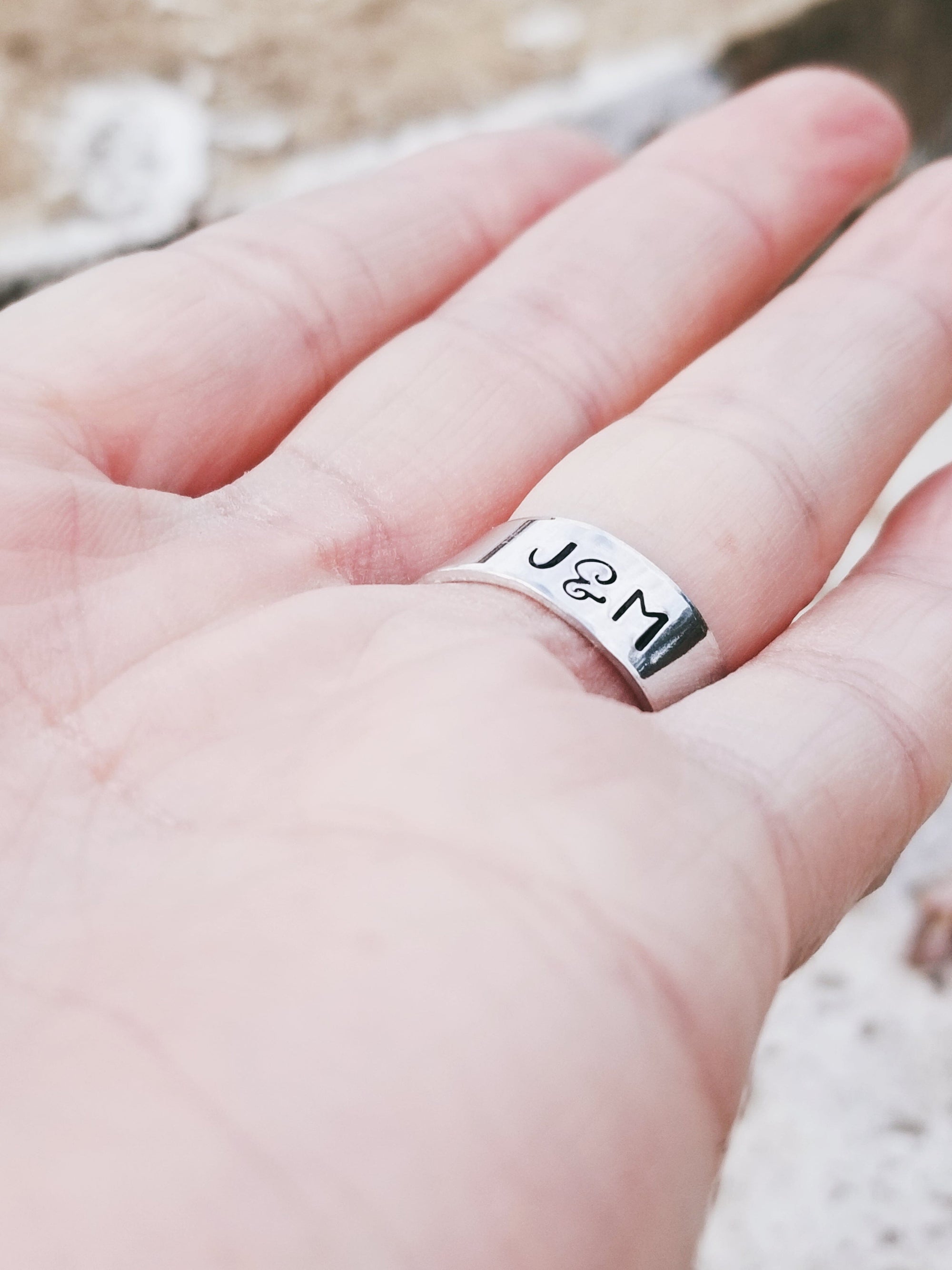 Paper Airplane Wrapped Ring, Personalize Jewelry, Stamped Ring, Silver Personalize Ring, Custom rings, Long Distance gift, Anniversary Gift