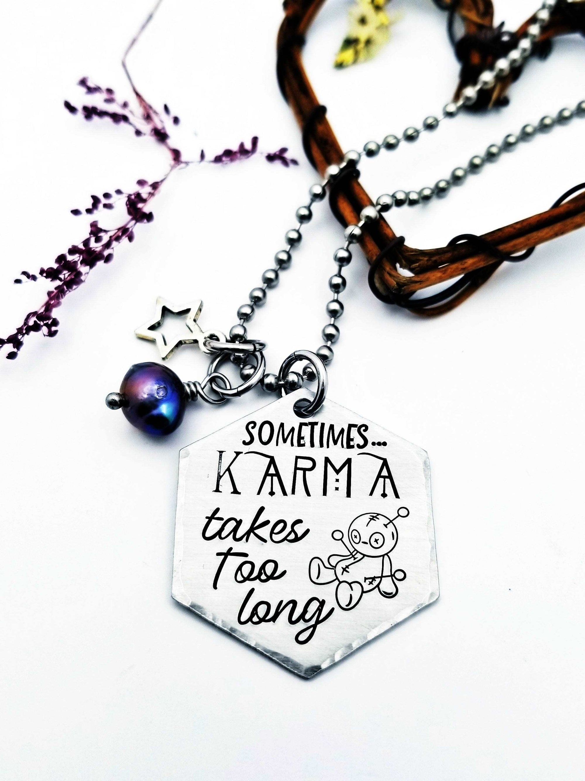 Karma Necklace, VooDoo Doll Necklace,