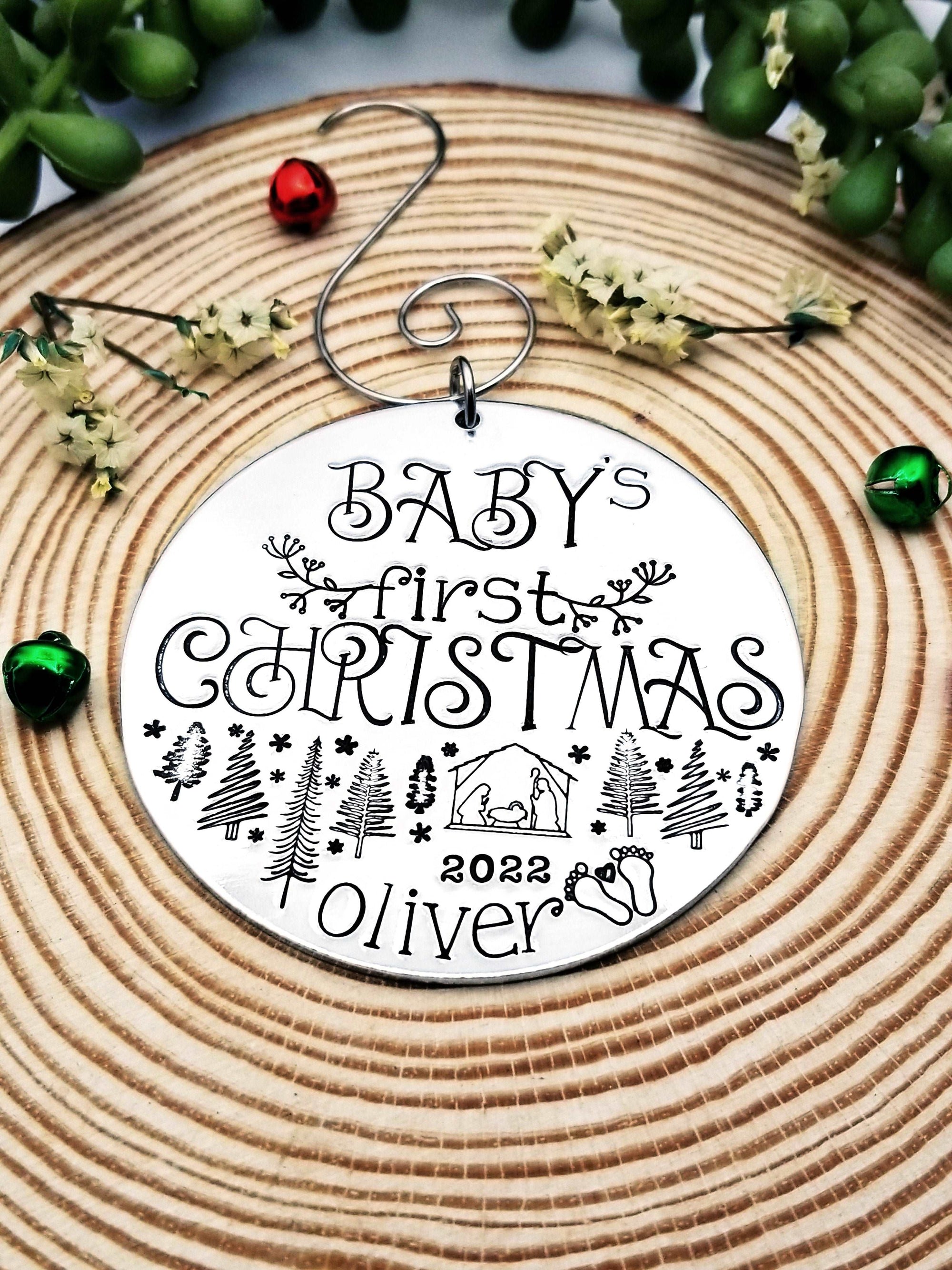 Babys First Christmas Ornament,Family Christmas Ornament, Yearly Christmas Ornament, Custom Ornament Gift, 2022 Christmas Ornament, USA Made