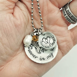 Forever in my Heart Necklace, Mommy Of An Angel, Memorial Necklace, Infant Loss, Child Loss, Miscarriage, Still Birth