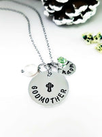 Godmother Necklace, Godmother Gift, God Parent Gift, Christening Gift, Baptism Gift