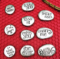 Valentine's Day 2023, First Valentine's Gift, Pocket Pebble, Conversation Hearts, Pocket Stone