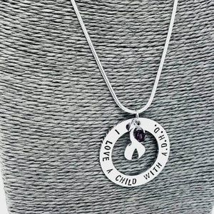 A.D.H.D Awareness, I Love A Child With Adhd necklace, Adhd Jewelry, Necklaces, HandmadeLoveStories, HandmadeLoveStories , [Handmade_Love_Stories], [Hand_Stamped_Jewelry], [Etsy_Stamped_Jewelry], [Etsy_Jewelry]
