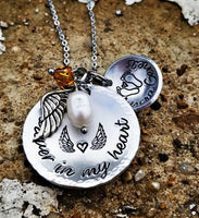 Forever in my Heart Necklace, Mommy Of An Angel, Memorial Necklace, Infant Loss, Child Loss, Miscarriage, Still Birth