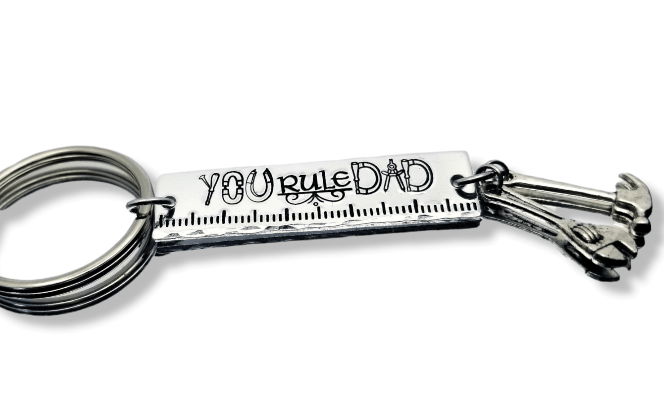 You Rule Dad, Father's Day Gift, Custom Gift for Dad, Fathers Keychain, Fathers Keyring, Father's Day Gift, Best Father, Handyman Gift, Father's Day Gift from Kids