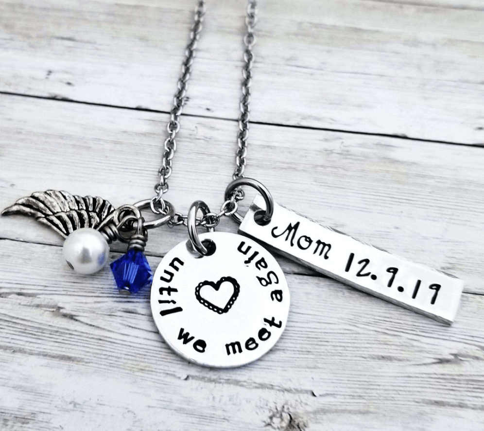 Until We Meet Again Necklace, Charm Memorial Necklace, Remembrance Jewelry