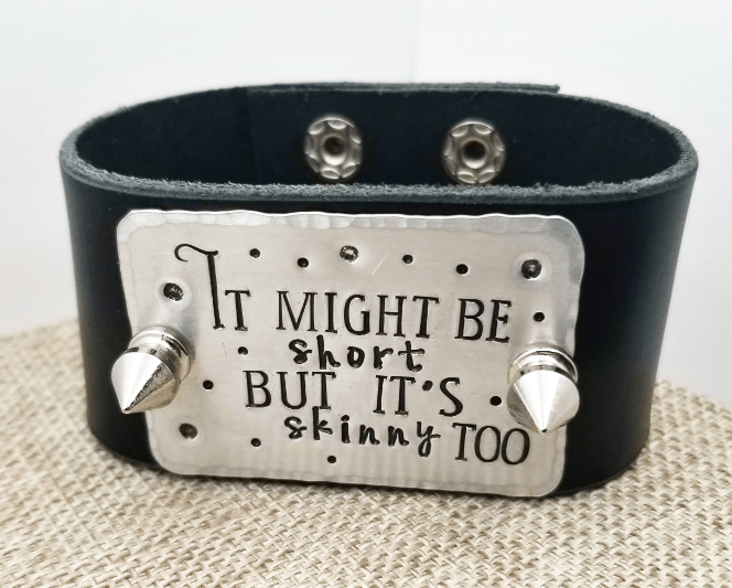 Valentine's Gift, Funny Gift for him, Custom Leather Cuff, Funny Bracelet Cuff, Valentine's Leather Cuff