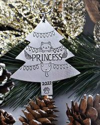 Cat Memorial Christmas Ornament, Handmade Ornament, Kitty Memorial, Cat Lady Ornament, Personalized Christmas Ornament