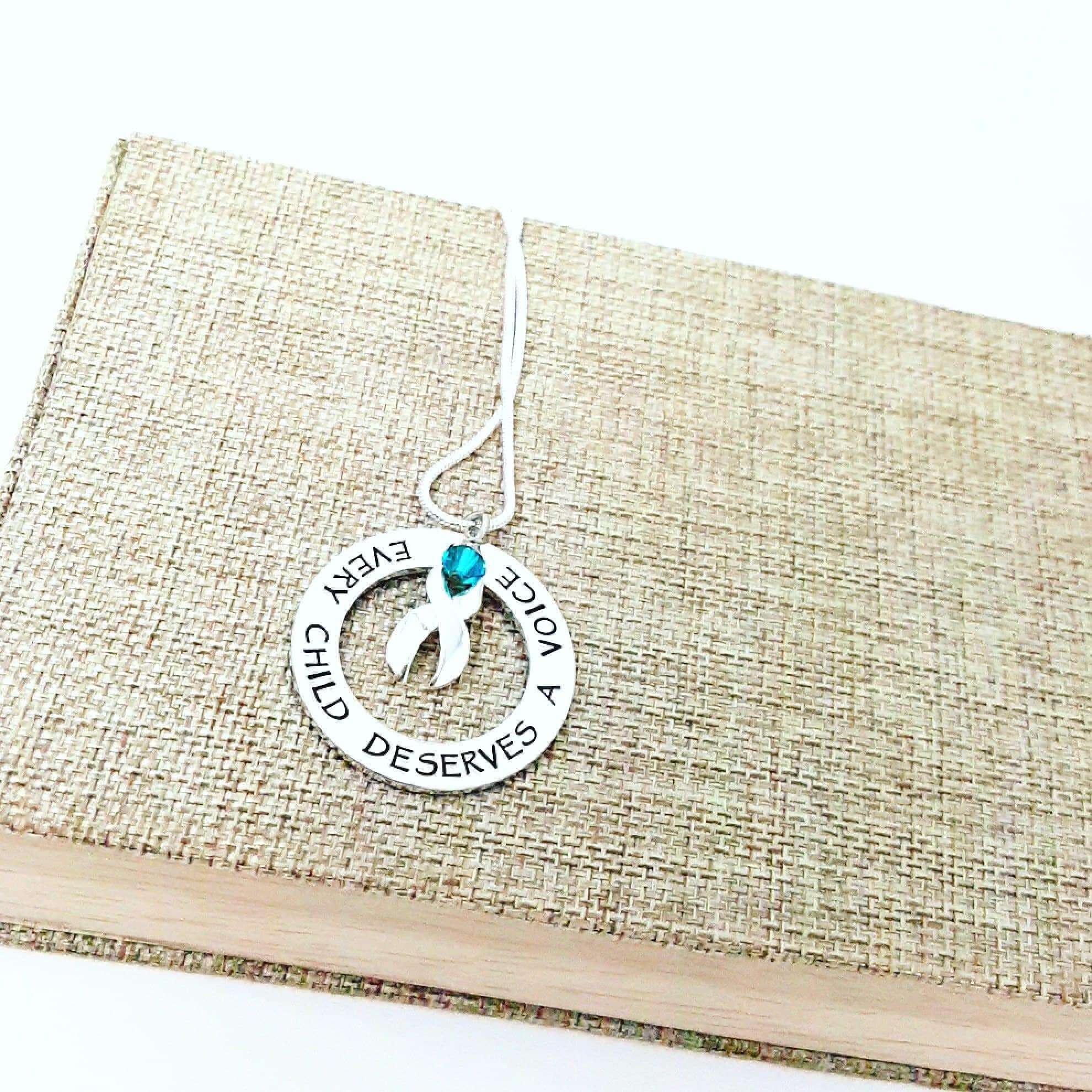 Every Child Deserves A Voice Necklace - Apraxia Awareness & Support - Apraxia of Speech, Necklaces, HandmadeLoveStories, HandmadeLoveStories , [Handmade_Love_Stories], [Hand_Stamped_Jewelry], [Etsy_Stamped_Jewelry], [Etsy_Jewelry]
