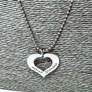 Autism Grandma, Autism Nana, Autism Grama, Open Heart Necklace, Autism Awareness, Stainless Steel, Necklaces, HandmadeLoveStories, HandmadeLoveStories , [Handmade_Love_Stories], [Hand_Stamped_Jewelry], [Etsy_Stamped_Jewelry], [Etsy_Jewelry]