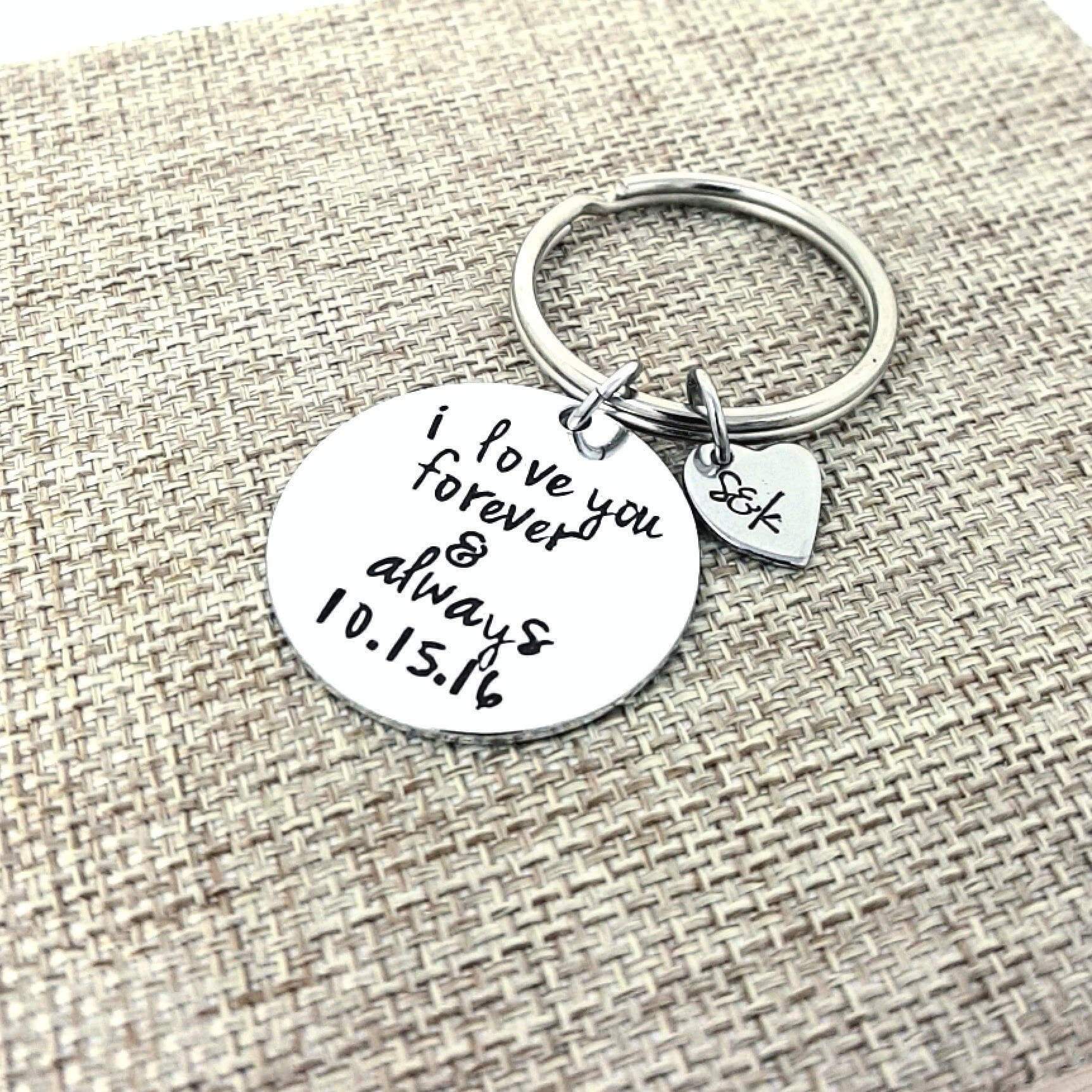 I Love You, Forever and Always, Husband, Boyfriend Gift, Keychain