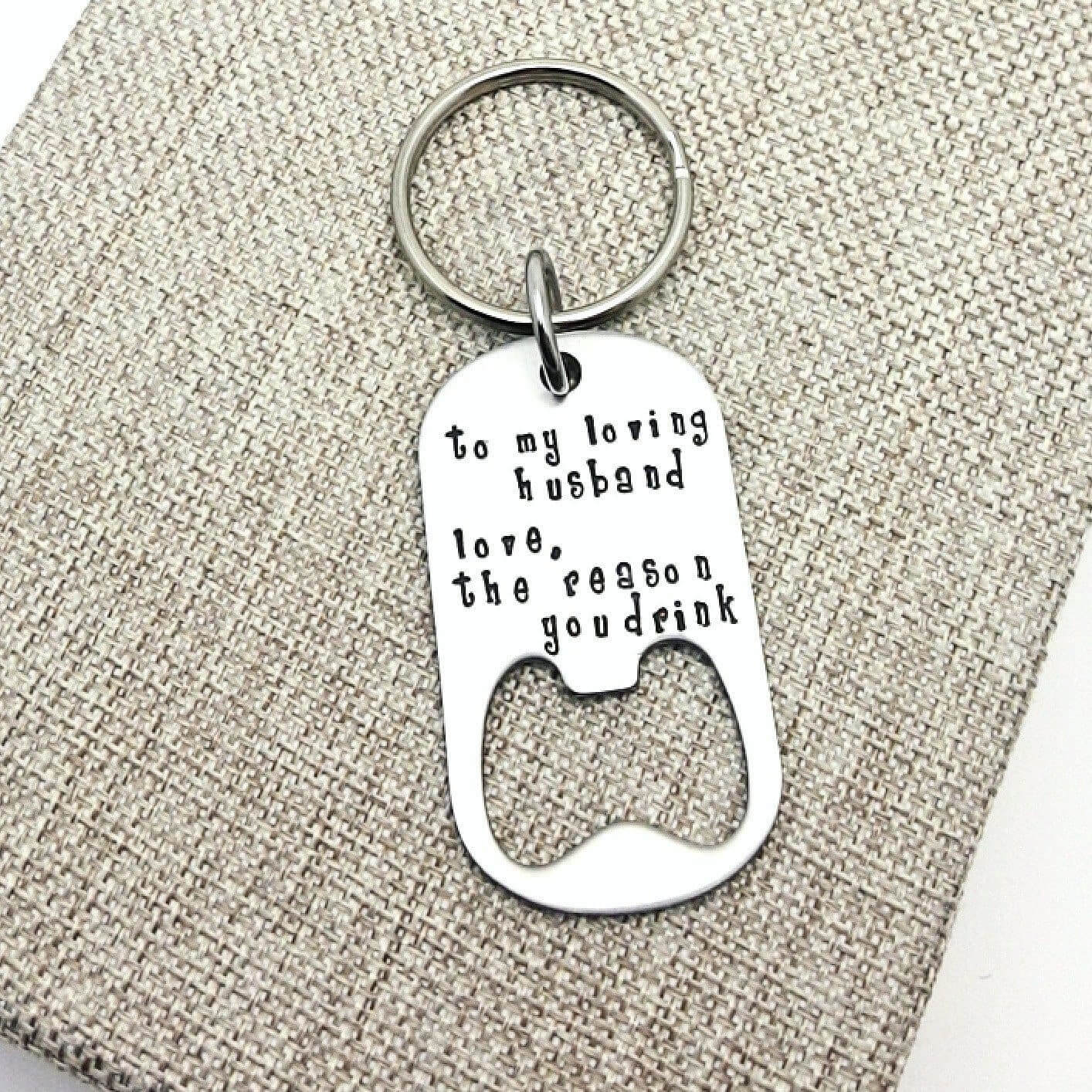 Loving Husband's Bottle Opener Keychain, #1 Hubby, Fathers Day Gift, Gift for Dad, Gift for Husba, Bottle Openers, HandmadeLoveStories, HandmadeLoveStories , [Handmade_Love_Stories], [Hand_Stamped_Jewelry], [Etsy_Stamped_Jewelry], [Etsy_Jewelry]