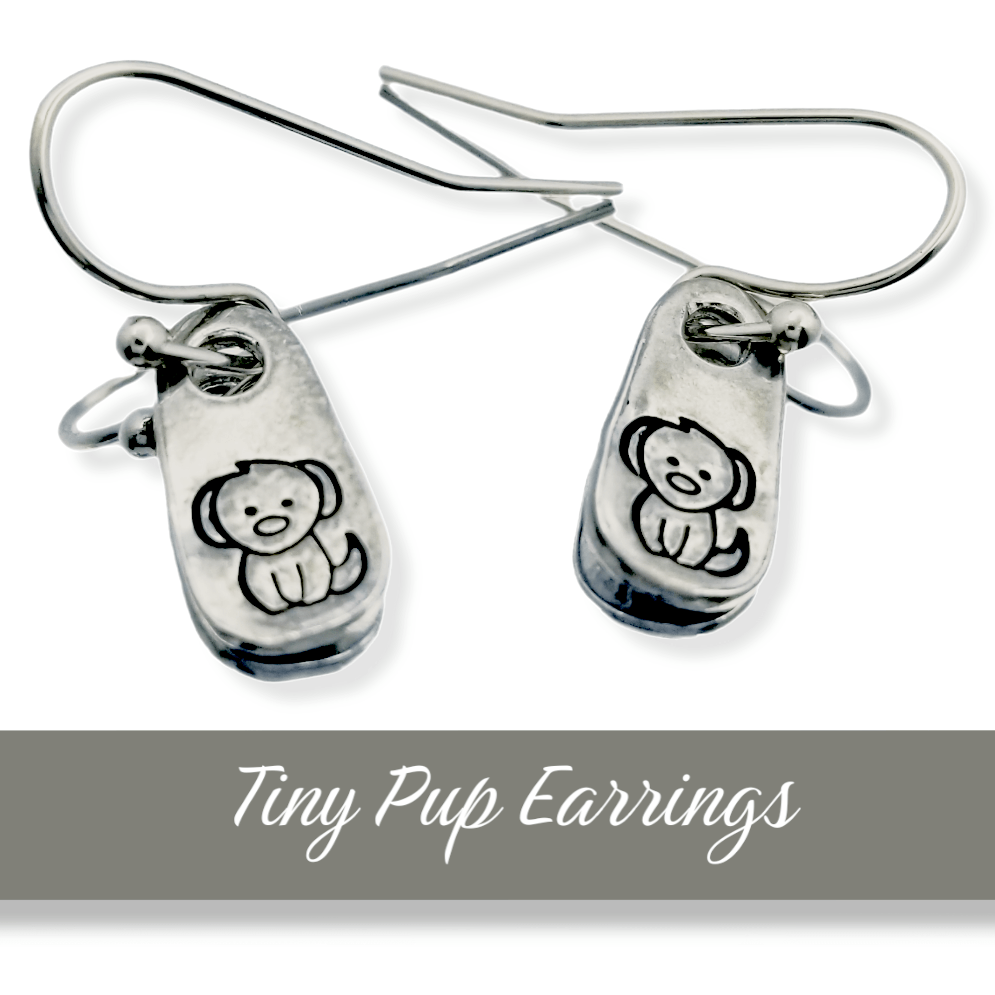 Tiny Dog Earrings, Hypoallergenic Jewelry, Dog Mom Earrings, Puppy Earrings, Rescue Dog Jewelry, Cute earrings, Cute Puppy, Trending jewelry