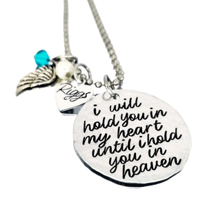 Hold You In My Heart, Memorial Necklace, Infant Loss, Child Loss, Miscarriage, Still Birth, Lost